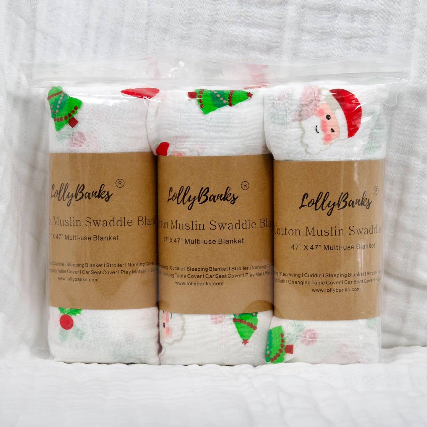 Santa Claus is Coming to Town Christmas Baby Swaddle Blanket