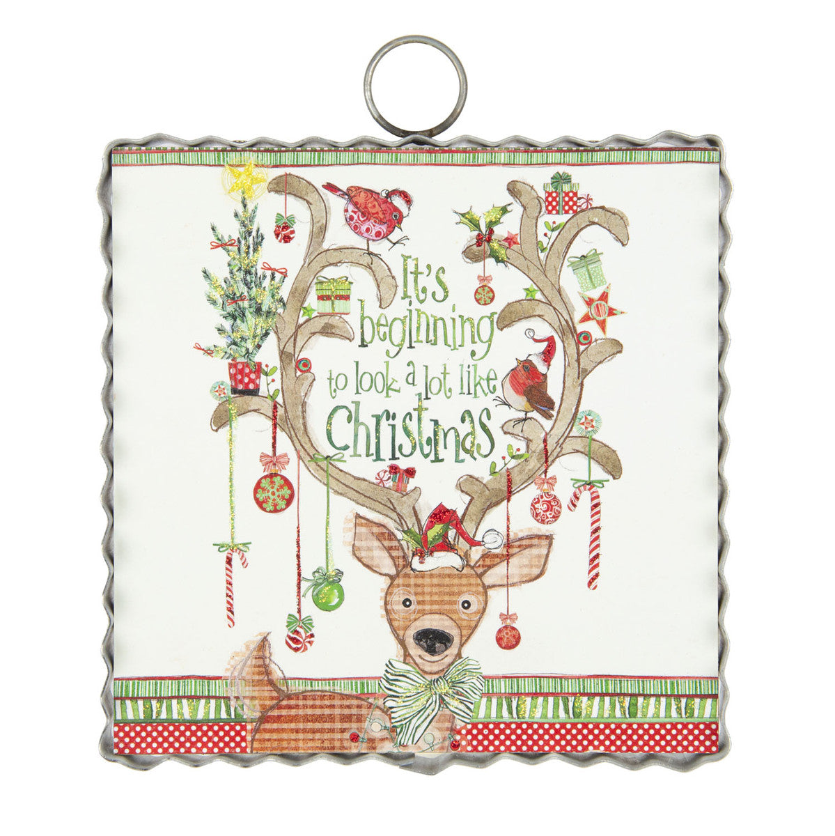 Mini Christmas Deer Print