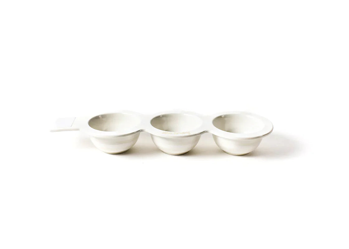 White Stripe Mini Happy Everything! Trio Bowl