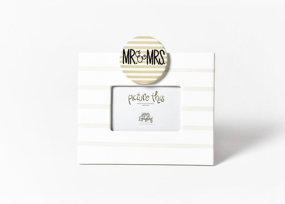 White Stripe Happy Everything Frame