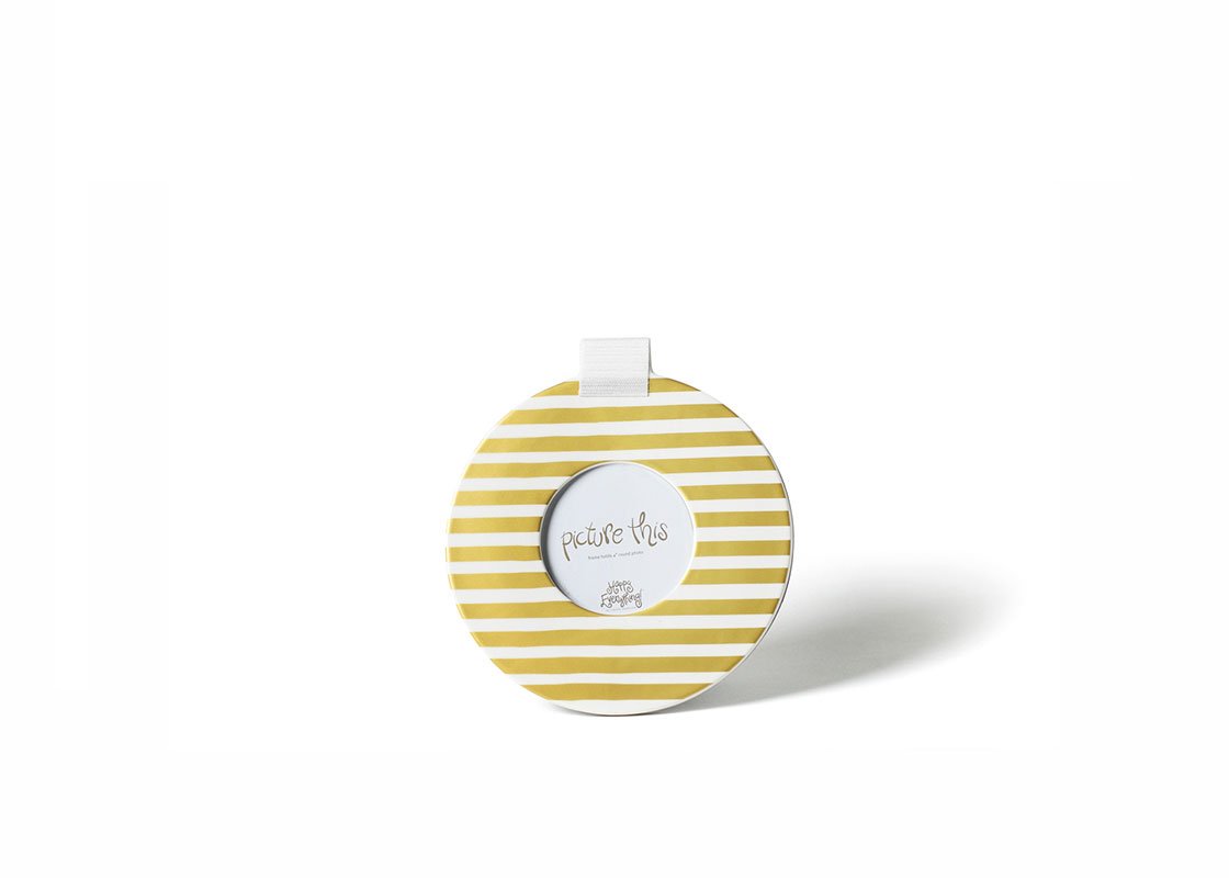 Happy Everything Medium Stripe Mini Round Frame