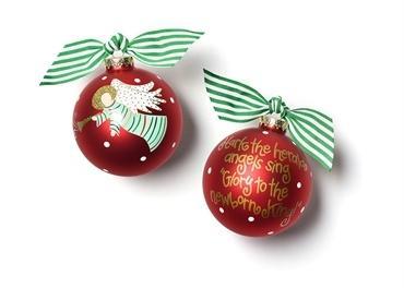 Hard The Herald Angels Glass Ornament