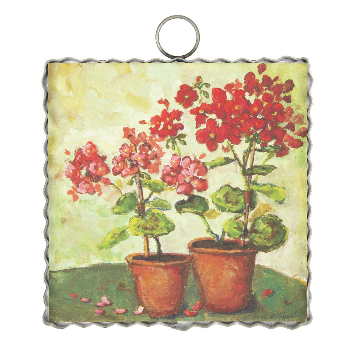 Potted Geraniums Mini