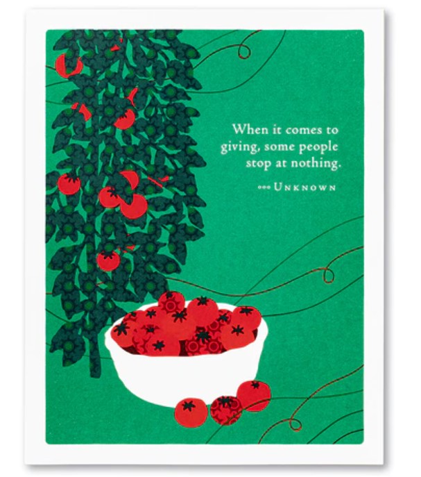 Thank You Card - When is comes to giving