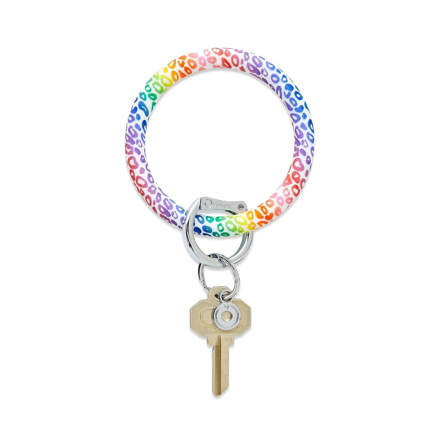 Oventure - Silicone Big O® Key Ring - Rainbow Cheetah