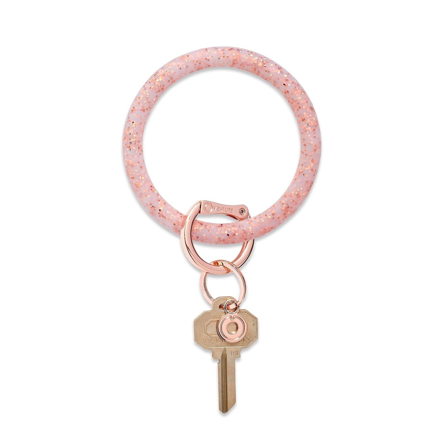Oventure - Silicone Big O® Key Ring - Rose Gold Confetti
