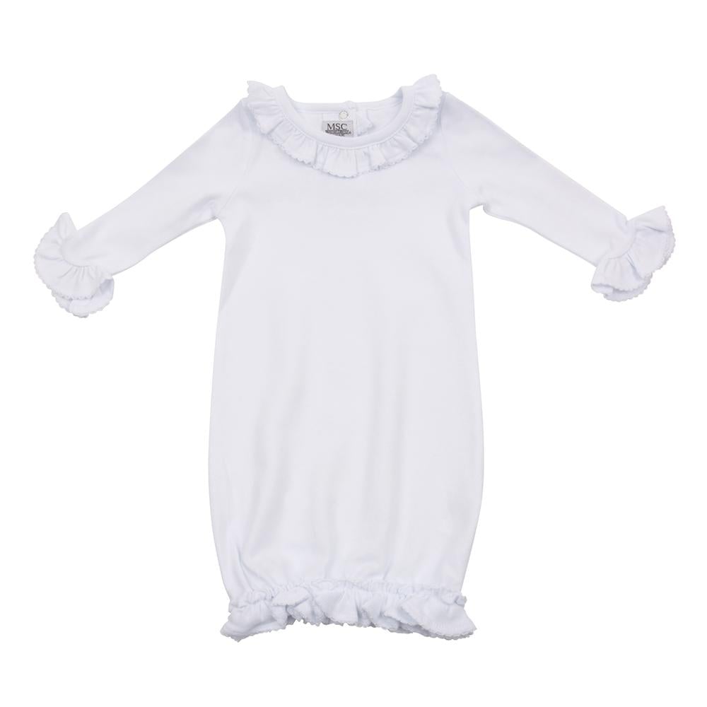White Ruffle Day Gown