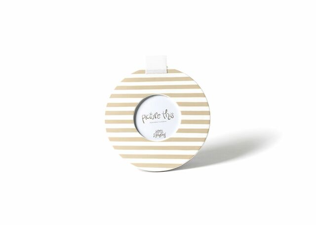 Happy Everything Medium Stripe Mini Round Frame