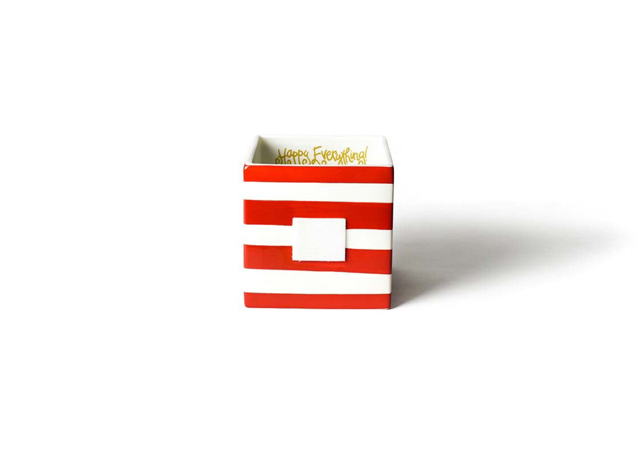 Red Stripe Medium Nesting Cube
