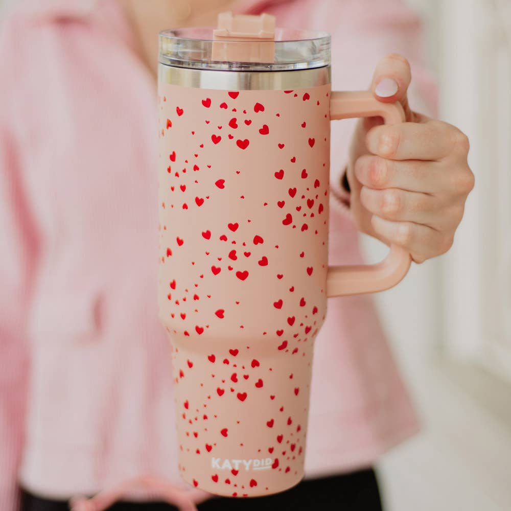 Mini Red Hearts All Over Tumbler