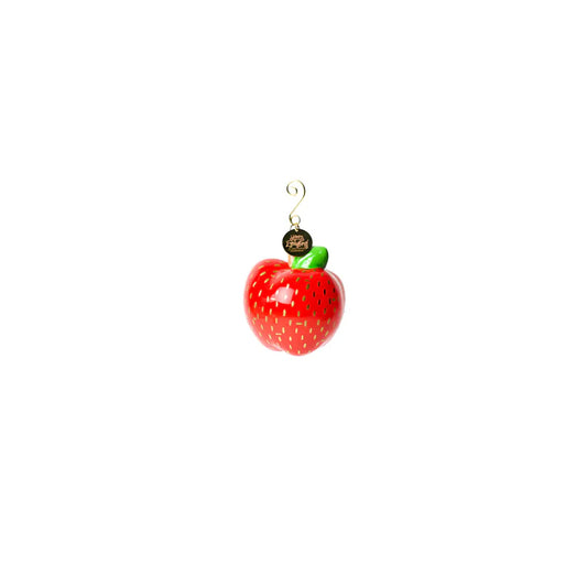 Apple Gold Glass Shaped Ornament