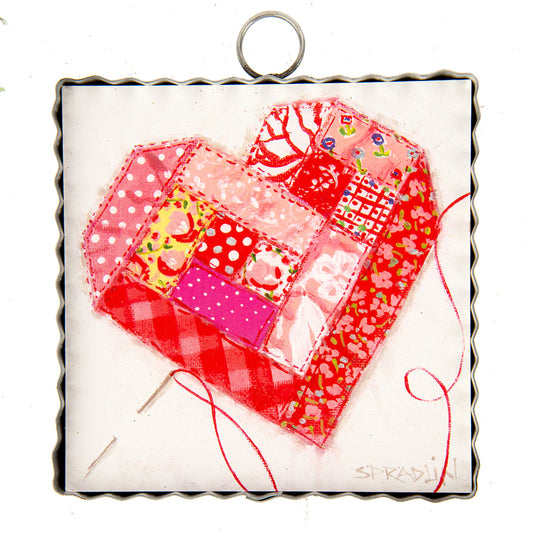 Mini Patchwork Heart Print