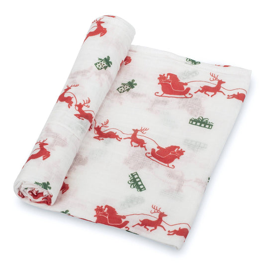 And to All A Goodnight Christmas Baby Muslin Cotton Blanket