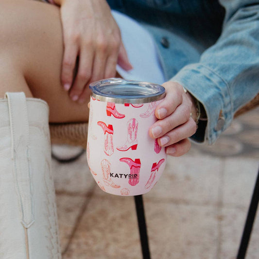 Western Boots Stemless WINE TUMBLER