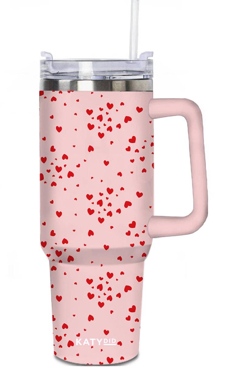 Mini Red Hearts All Over Tumbler