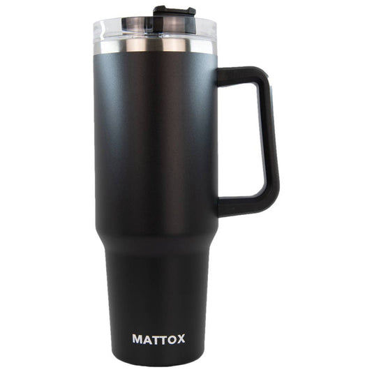 Black Coffee Tumbler with Handle