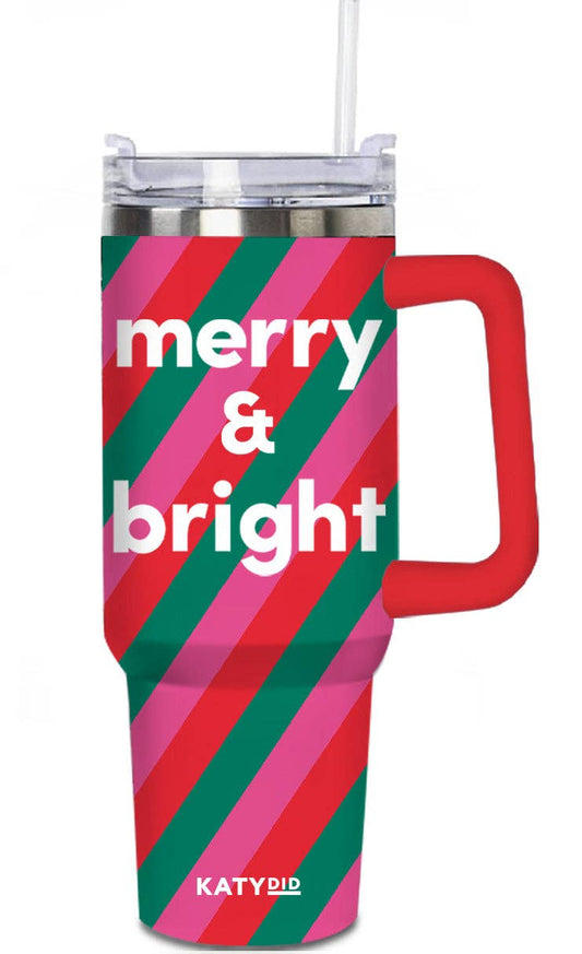 Merry & Bright Christmas 40 Oz Tumbler