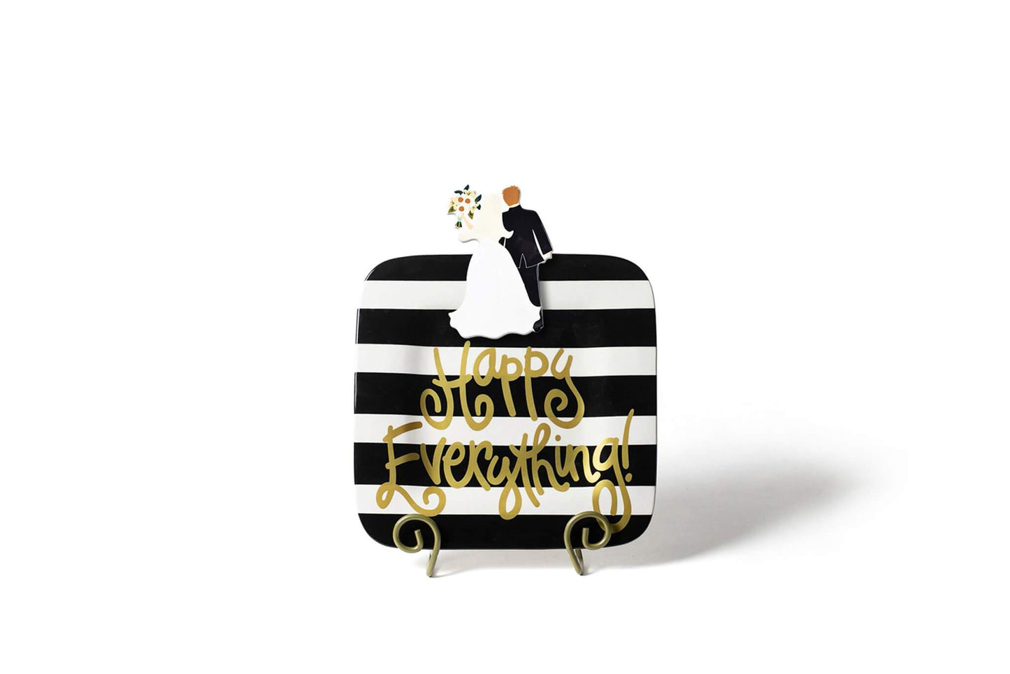 Black Stripe Happy Everything Mini Platter