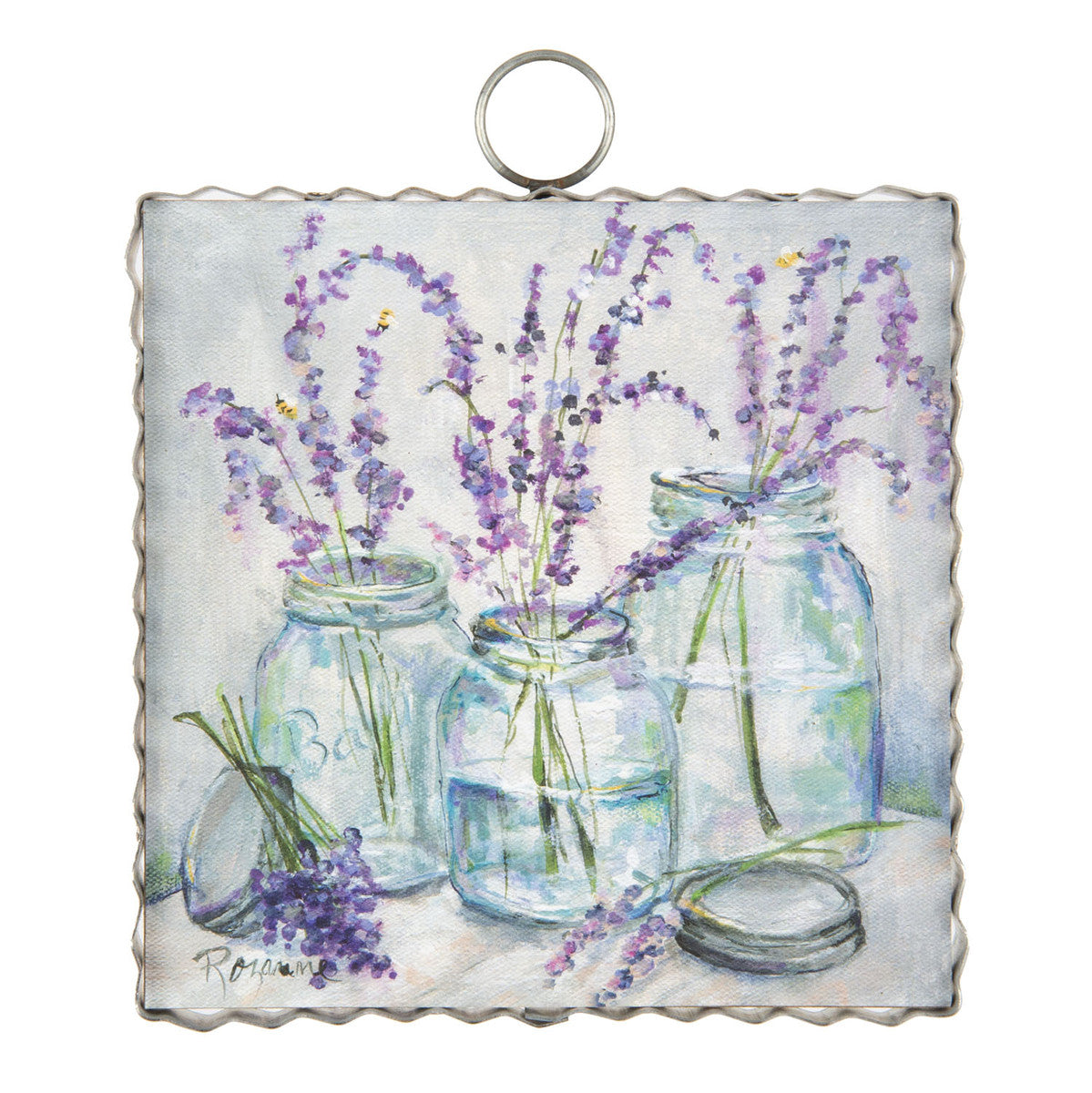 Mini Bee Lavender Print