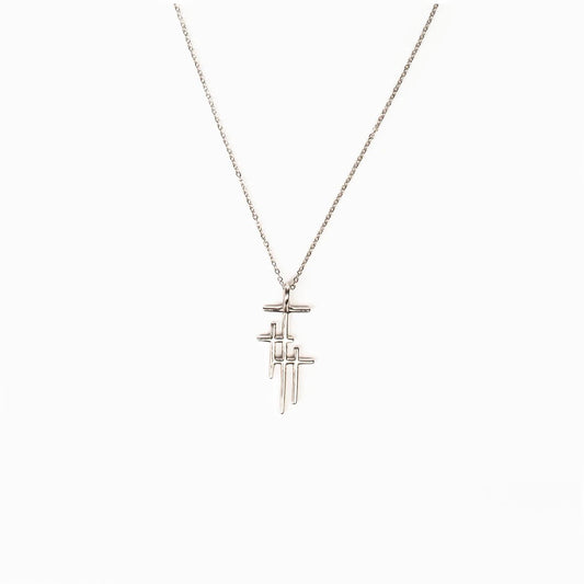 MSMH - Faithful Light Three Cross Necklace